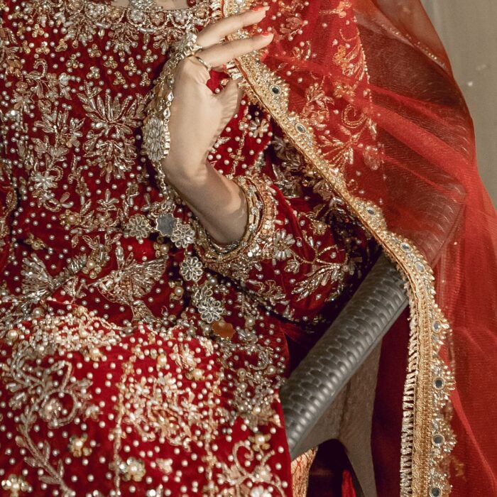 ARed Farshi With Twin Dupatta. bridal - Image 6