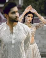 ACouture white multi lehnga. - Image 4